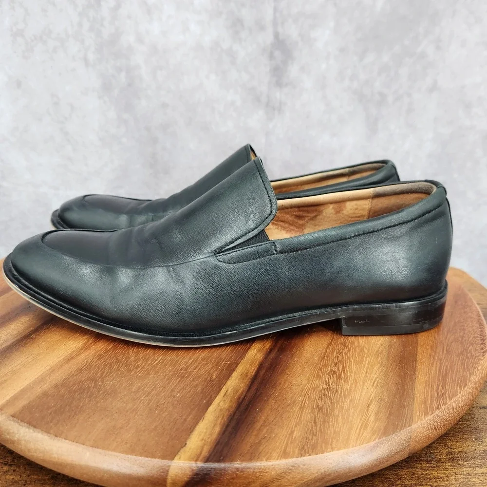 Warfield & Grand Loafer Mens‎ 10 Jackson Black Leather Slip On Shoes 90903